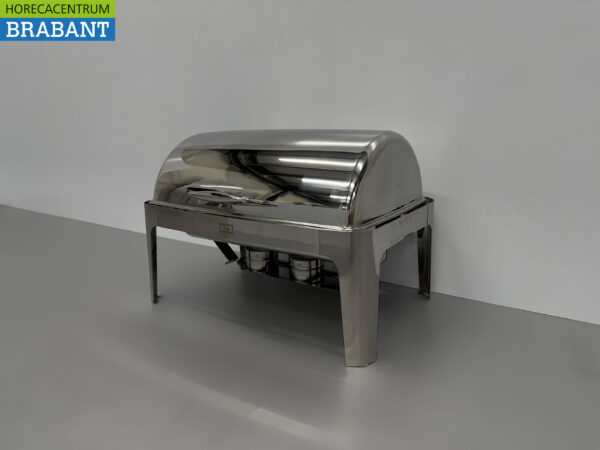 HCB Chafing Dish Rolltop stainless steel - 9 liters - 2 x 1/2 GN Catering - Image 2