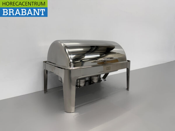 HCB Chafing Dish Rolltop stainless steel - 9 liters - 2 x 1/2 GN Catering - Image 3