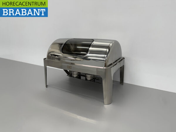 HCB Chafing Dish Rolltop stainless steel - Sight glass - 9 liters - 1/1 GN Catering - Image 2