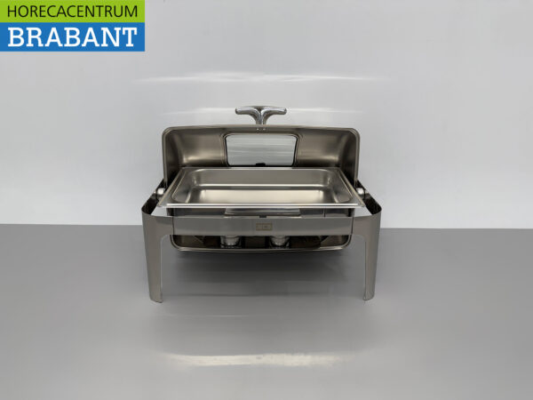HCB Chafing Dish Rolltop stainless steel - Sight glass - 9 liters - 1/1 GN Catering - Image 4