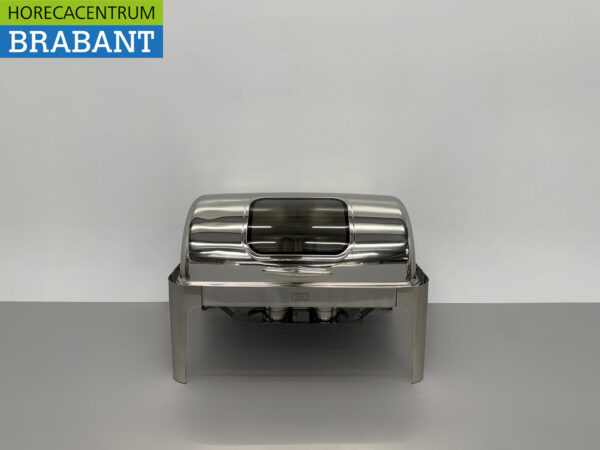 HCB Chafing Dish Rolltop stainless steel - Sight glass - 9 liters - 2 x 1/2 GN Horeca