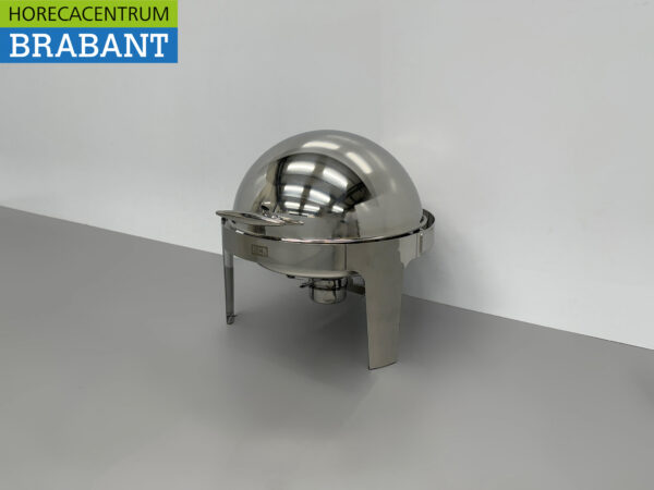 HCB Round Chafing Dish Rolltop Stainless Steel - 6 liters - Catering - Image 2
