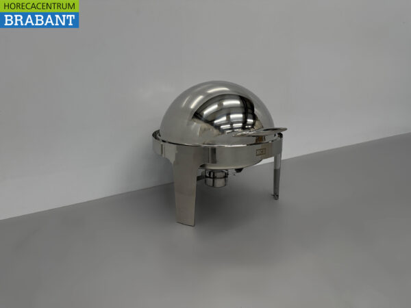 HCB Round Chafing Dish Rolltop Stainless Steel - 6 liters - Catering - Image 3