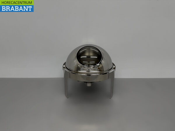 HCB Round Chafing Dish Rolltop stainless steel - Sight glass - 6 liters - Catering