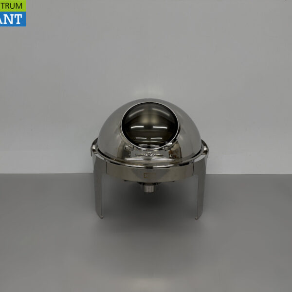 HCB Round Chafing Dish Rolltop stainless steel - Sight glass - 6 liters - Catering