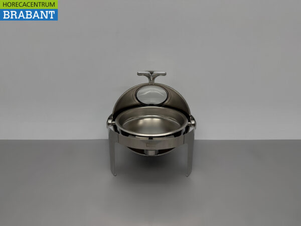HCB Round Chafing Dish Rolltop stainless steel - Sight glass - 6 liters - Catering - Image 4