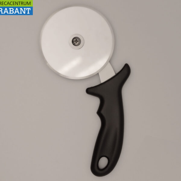 HCB stainless steel pizza cutter Ø 10 cm, length 23 cm Horeca