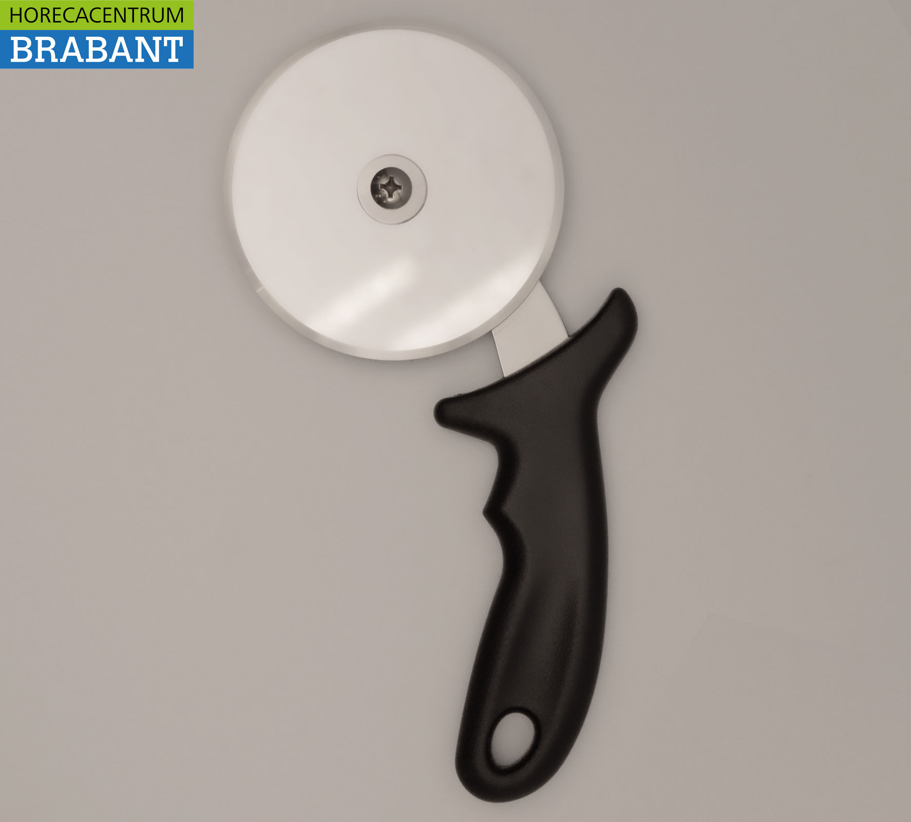 HCB stainless steel pizza cutter Ø 10 cm, length 23 cm Horeca