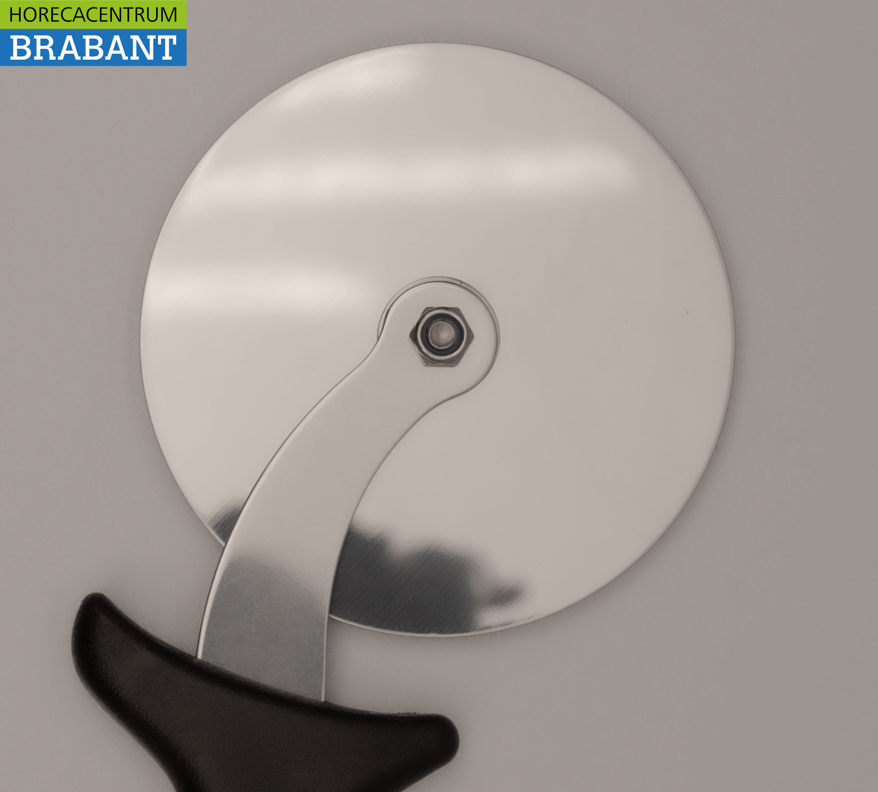 HCB stainless steel pizza cutter Ø 10 cm, length 23 cm Horeca - Image 3