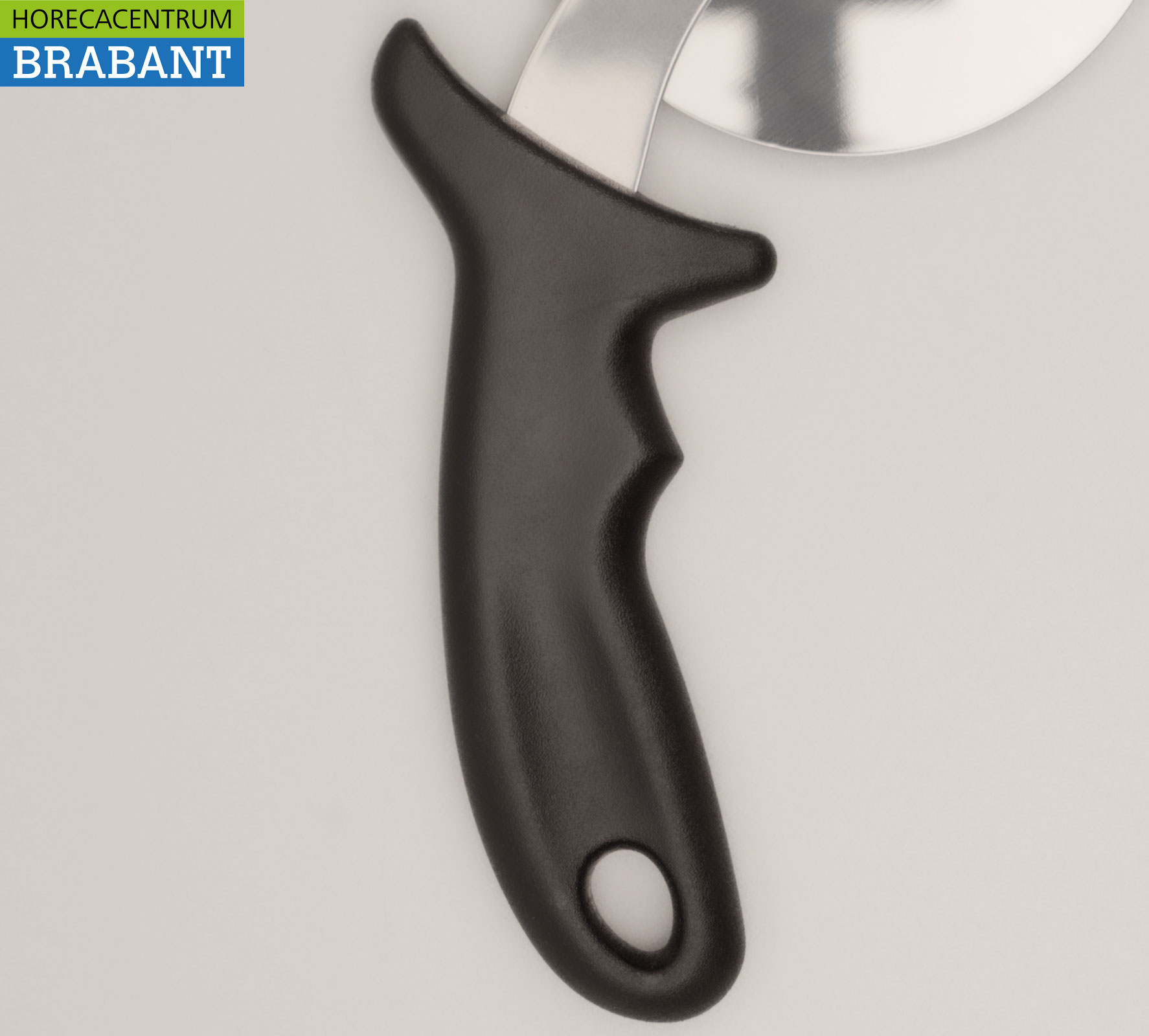 HCB stainless steel pizza cutter Ø 10 cm, length 23 cm Horeca - Image 4
