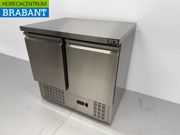 Stainless steel Refrigerated Workbench 2 doors 90 cm 230V Catering - Image 2