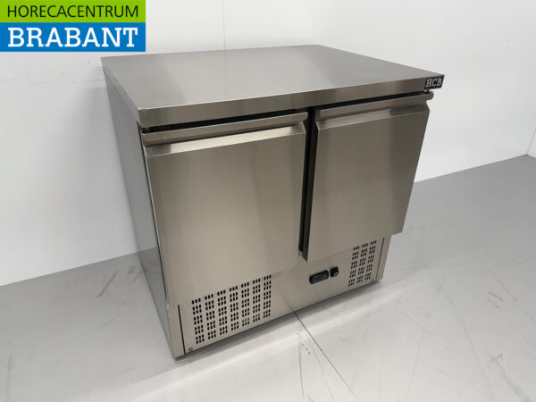 Stainless steel Refrigerated Workbench 2 doors 90 cm 230V Catering - Image 3