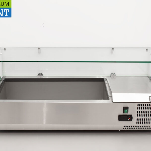 HCB stainless steel Top-up display case Top-up refrigerated display case saladière 2 x 1/3 and 1 x 1/2 GN 100 cm Horeca