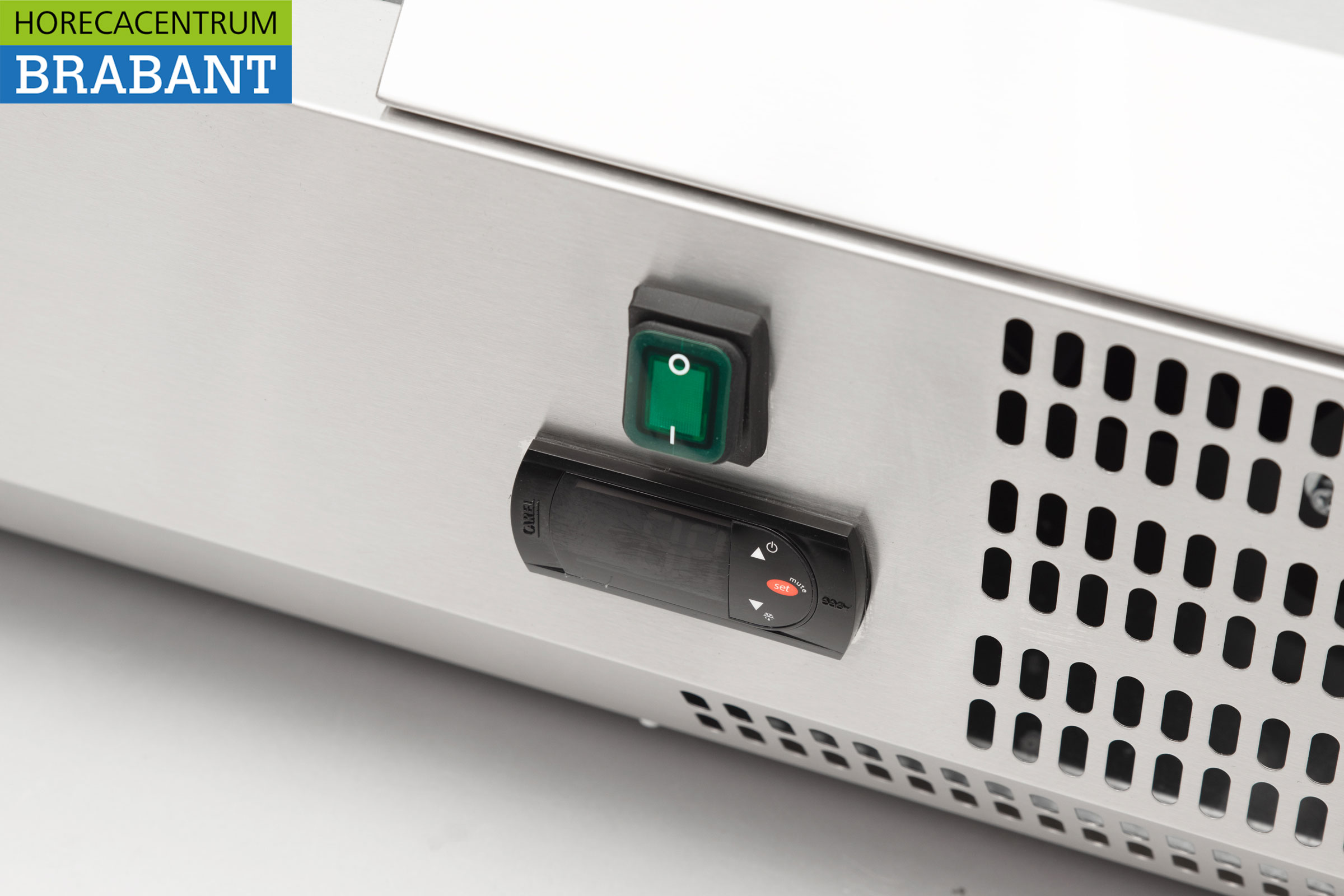 HCB stainless steel Top-up display case Top-up refrigerated display case saladière 2 x 1/3 and 1 x 1/2 GN 100 cm Horeca - Image 6