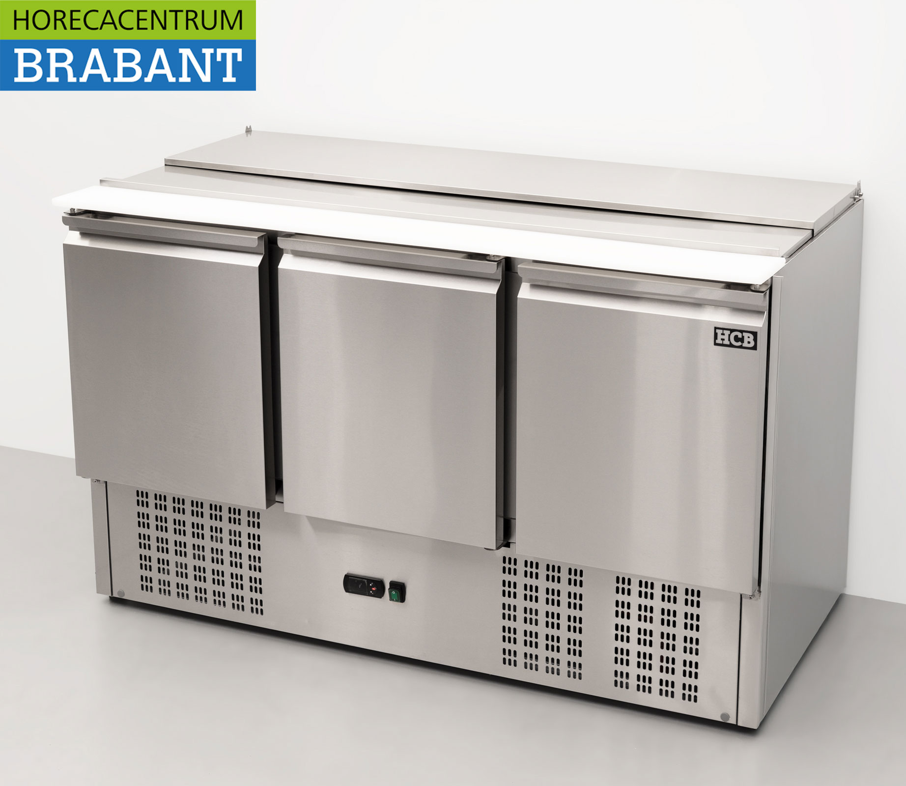 HCB stainless steel Saladette Saladiere Refrigerated Workbench 136,5 cm 230V Horeca - Image 2