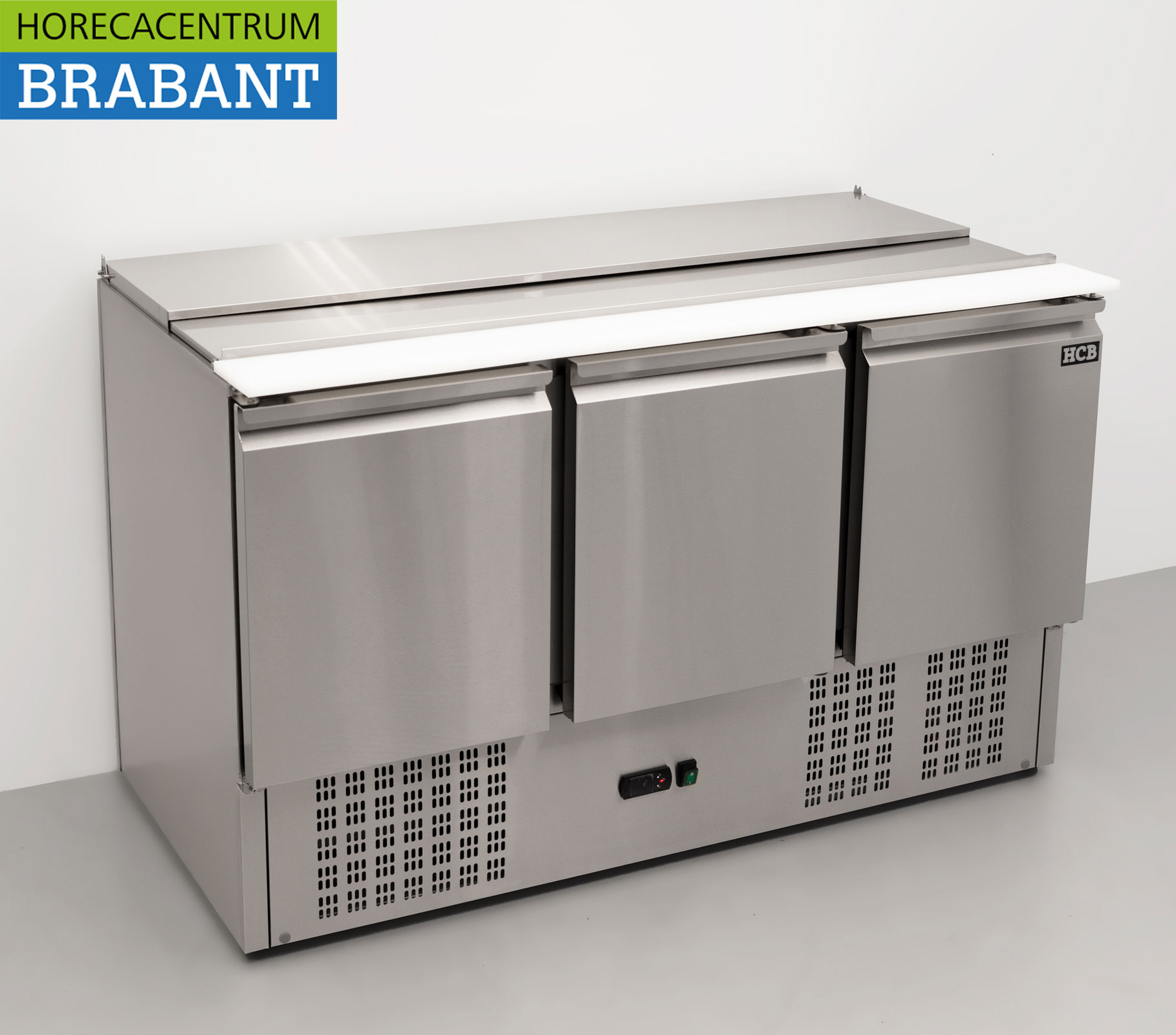HCB stainless steel Saladette Saladiere Refrigerated Workbench 136,5 cm 230V Horeca - Image 3