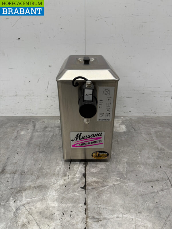 Stainless steel Mussana Pony 2 liter Whipped Cream Machine 230V Catering