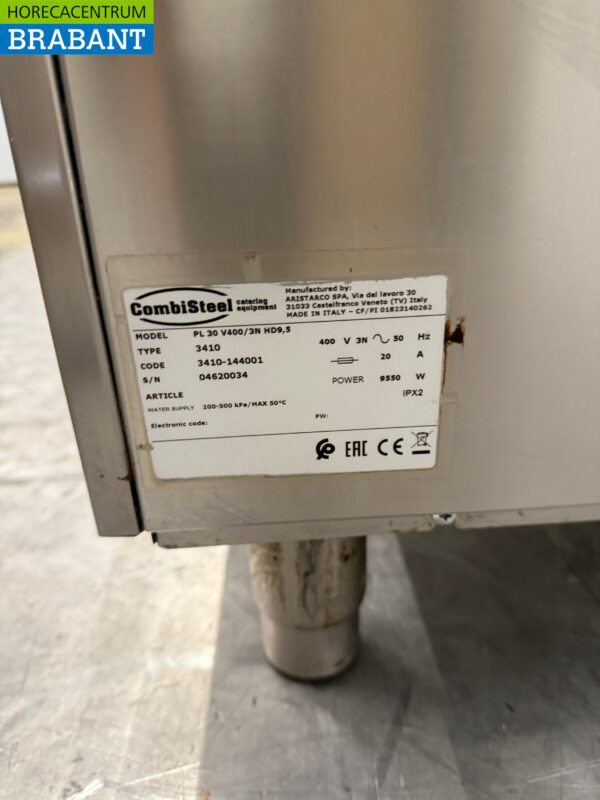 Stainless steel Combisteel Slide-through dishwasher 400V Horeca - Image 6