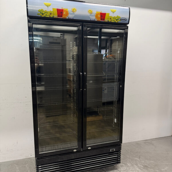Combisteel Double Door Glass Door Refrigerator Mobile 758 liters 230V Catering