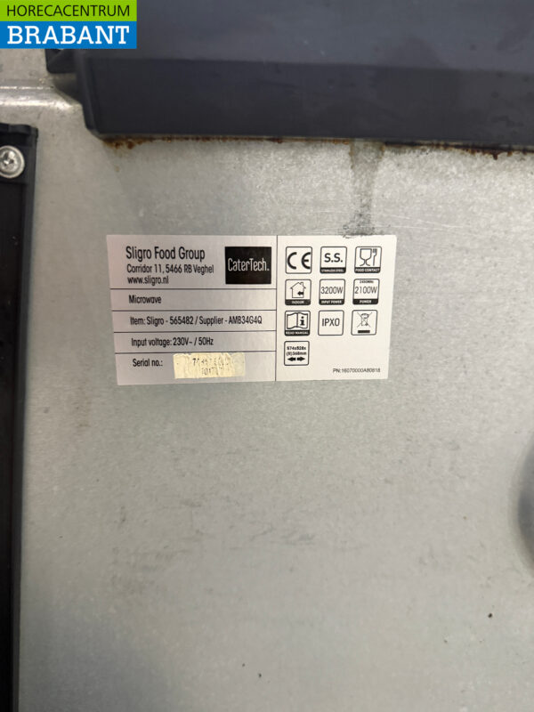 Stainless steel Catertech Microwave 2100 Watts 230V Catering - Image 5