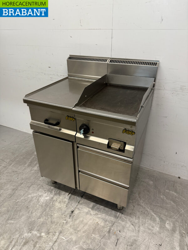 Stainless steel Silko Baking tray with work unit 80 cm 400V Horeca - Image 2