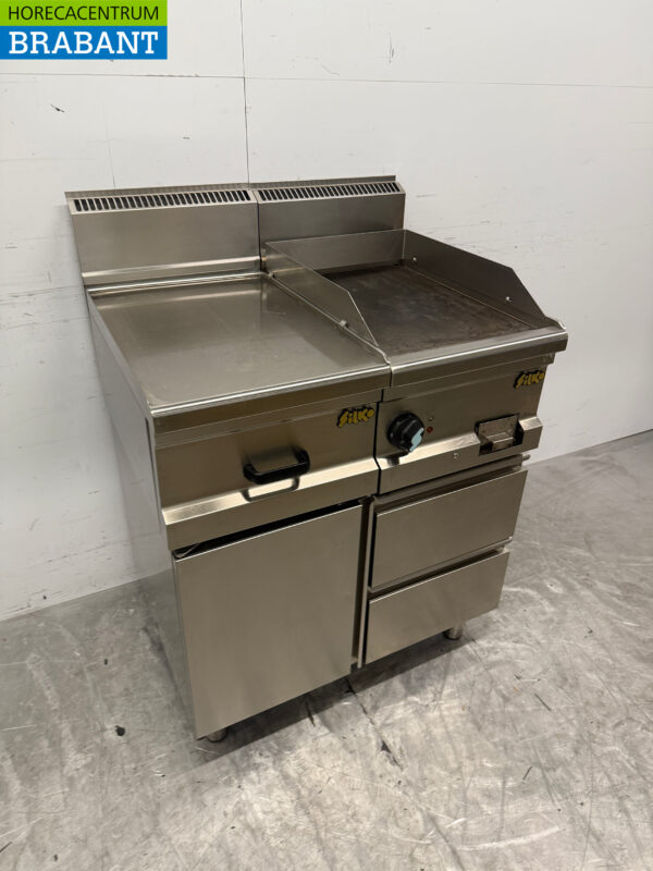 Stainless steel Silko Baking tray with work unit 80 cm 400V Horeca - Image 3
