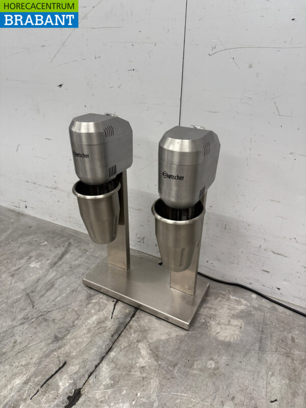 Stainless steel Bartscher Double Milkshaker Milk shaker Milkshake mixer 2 x 800 ml 230V Horeca - Image 2