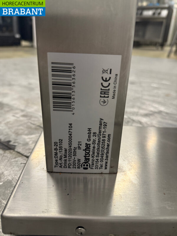 Stainless steel Bartscher Double Milkshaker Milk shaker Milkshake mixer 2 x 800 ml 230V Horeca - Image 4