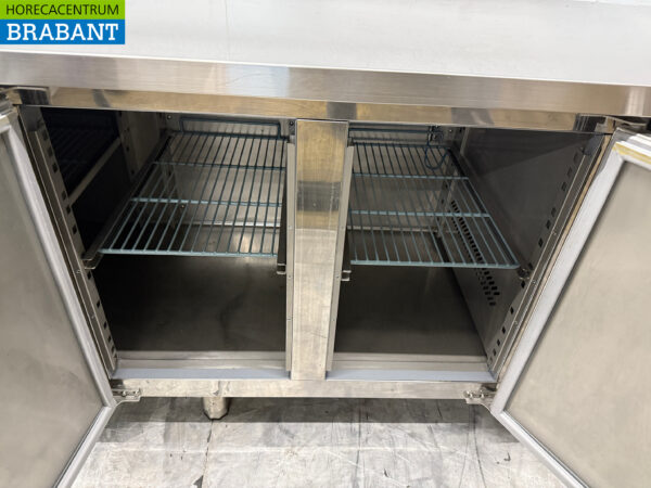 Stainless steel Ecofrost Refrigerated Workbench 4 Doors 223 cm 230V Catering - Image 5