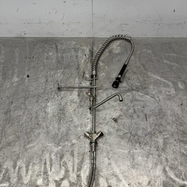 Stainless steel Combisteel Front Flush Shower Flush valve with mixer tap and spout Catering