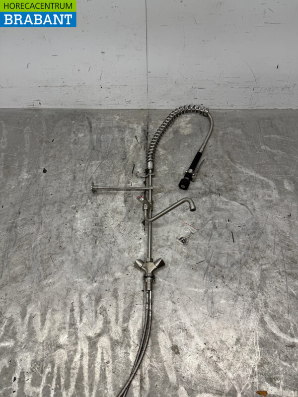 Stainless steel Combisteel Front Flush Shower Flush valve with mixer tap and spout Catering