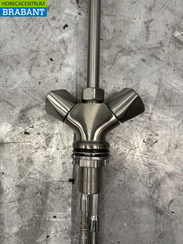 Stainless steel Combisteel Front Flush Shower Flush valve with mixer tap and spout Catering - Image 5