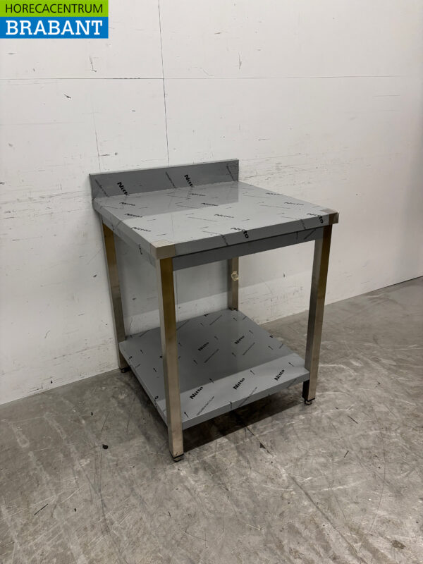Stainless steel Worktable with undershelf 70 x 70 x 86.5 cm Catering - Image 3
