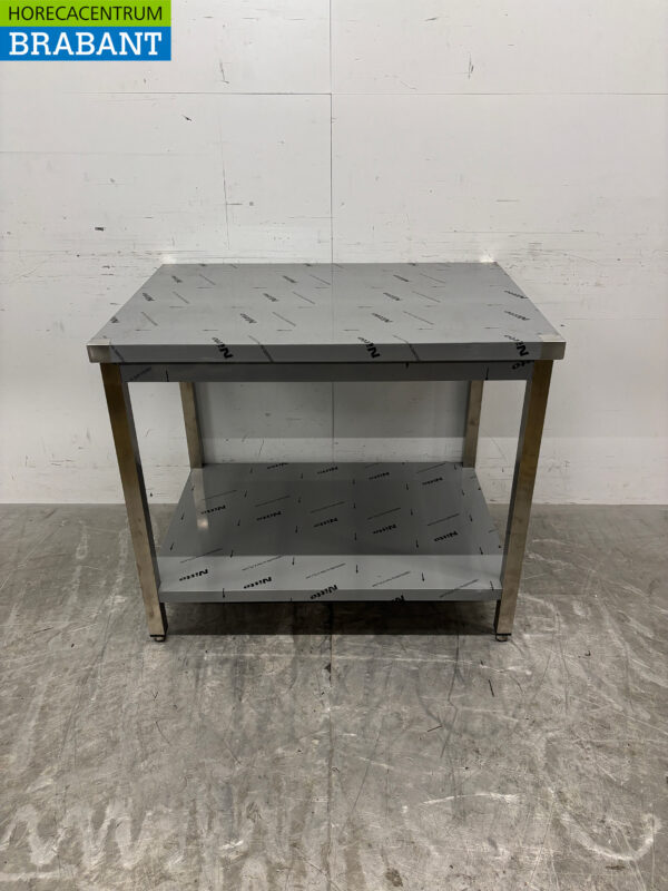 Stainless steel Worktable with undershelf 100 x 70 x 85.5 cm Catering