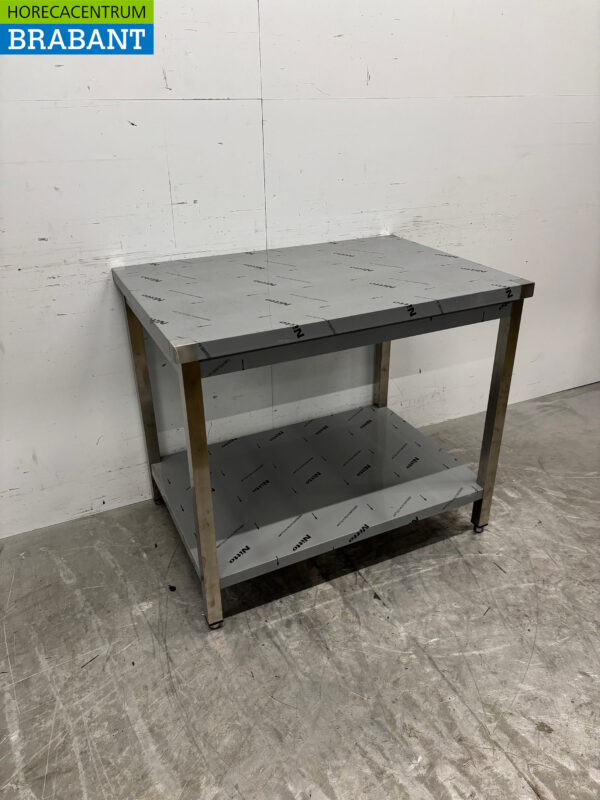 Stainless steel Worktable with undershelf 100 x 70 x 85.5 cm Catering - Image 2