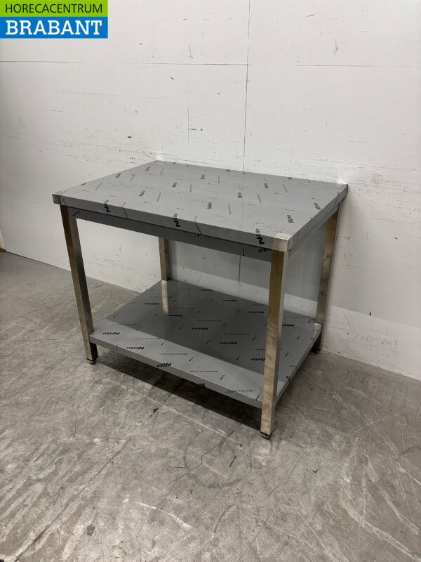Stainless steel Worktable with undershelf 100 x 70 x 85.5 cm Catering - Image 3
