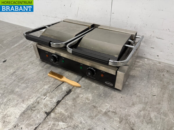 Stainless steel Combisteel Double Contact Grill Panini Grill Ribbed/Ribbed 230V Catering - Image 2