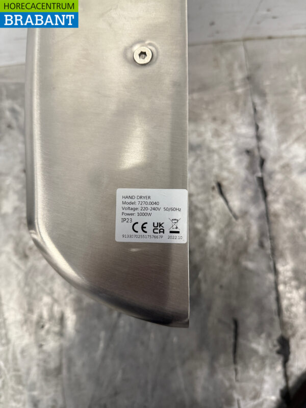 Stainless steel Combisteel Automatic Hand Dryer Hand dryer 1000 watts 230V Horeca - Image 4