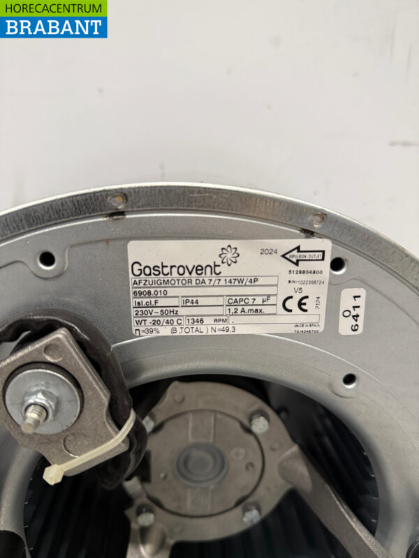 Gastrovent Extraction Motor Slaghouse 1000 m3 230V Horeca - Image 4