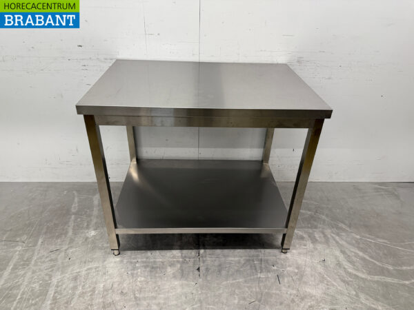 Stainless steel Worktable with undershelf 100 x 70 x 88.5 cm Catering
