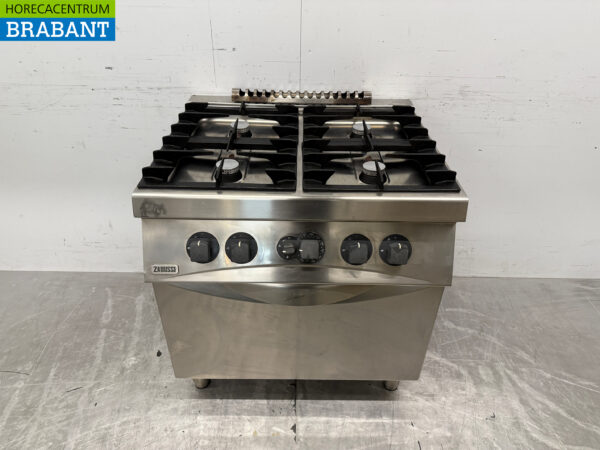 Stainless steel Zanussi 4 Burner Stove with oven GAS Catering