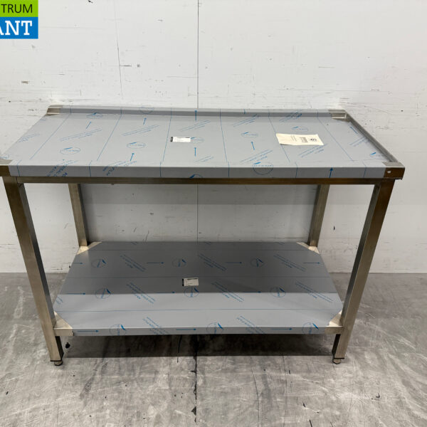 Stainless Steel Drainage Table T.B.V. Slide Through Dishwasher 120 cm Horeca