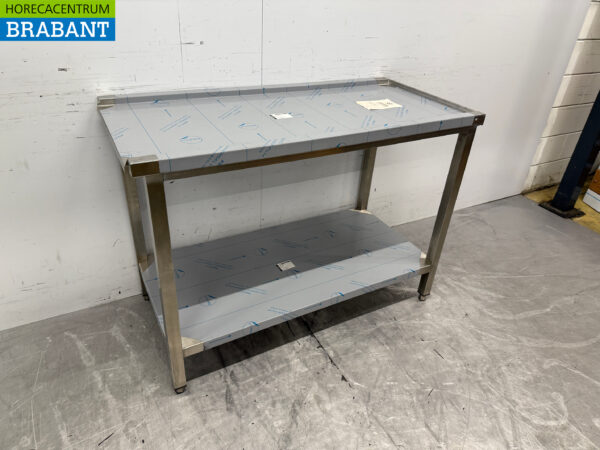 Stainless Steel Drainage Table T.B.V. Slide Through Dishwasher 120 cm Horeca - Image 2