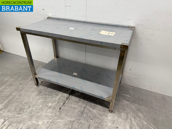 Stainless Steel Drainage Table T.B.V. Slide Through Dishwasher 120 cm Horeca - Image 3