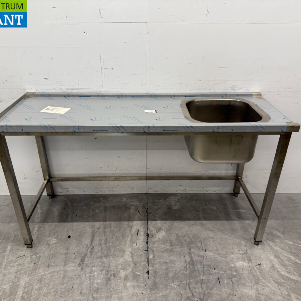 Stainless steel feeding table tbv pass through dishwasher 160 cm Horeca
