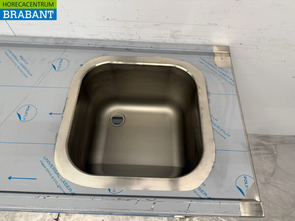 Stainless steel feeding table tbv pass through dishwasher 160 cm Horeca - Image 4