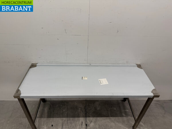 Stainless Steel Drainage Table T.B.V. Slide Through Dishwasher 160 cm Horeca - Image 4