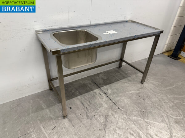 Stainless steel feeding table tbv pass through dishwasher 140 cm Horeca - Image 3