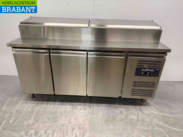 Stainless steel EcoFrost Saladette 3 Doors 179,5 cm 230V Horeca
