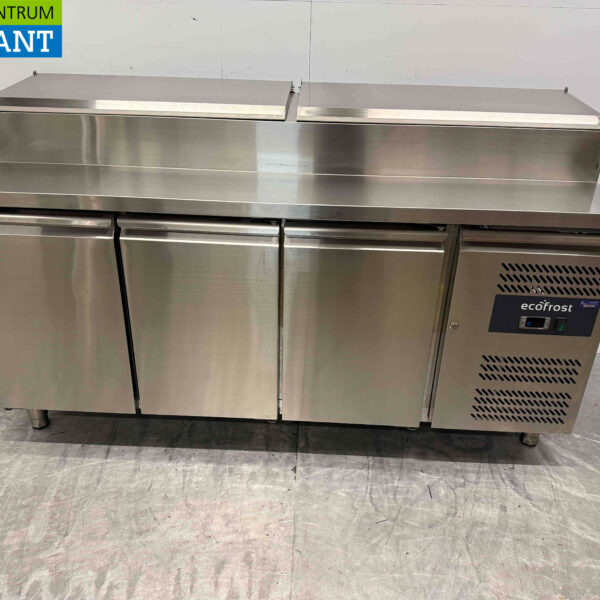 Stainless steel EcoFrost Saladette 3 Doors 179,5 cm 230V Horeca